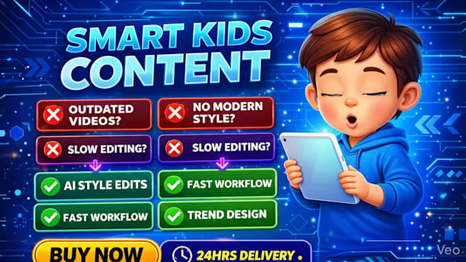 create creative and educational kids learning videos
