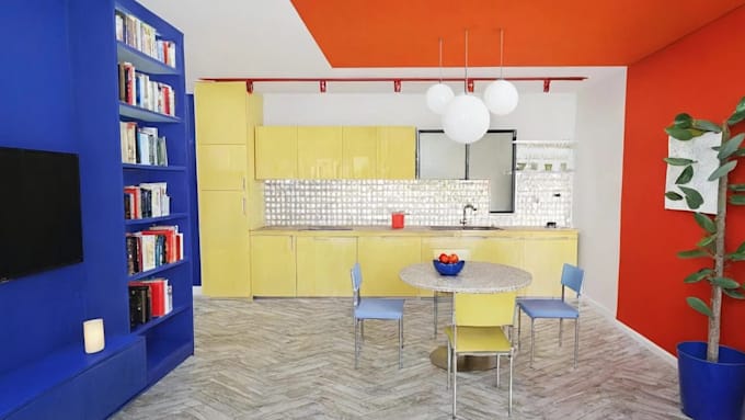 design your small or studio apartment interior with floor plan and 3d renders