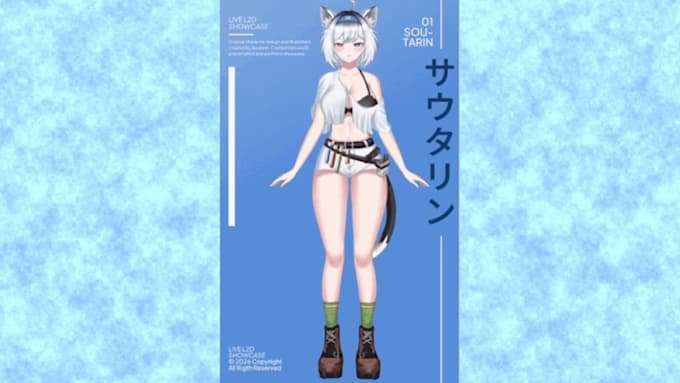 design and rig custom vtuber model live2d vtuber anime vtuber for live streaming