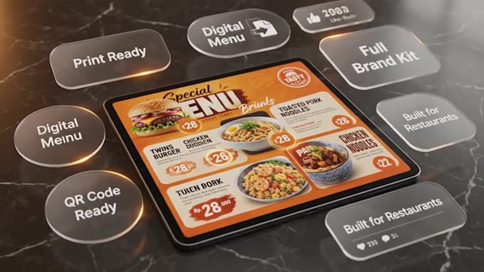 restaurant menu design food menu, cafe menu digital menu board for restaurant