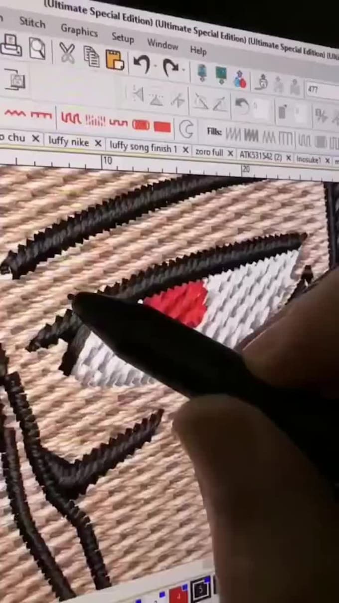 digitize image for embroidry design into dst,pes,emd