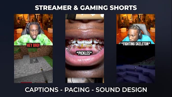 edit streamer and gaming clips into shorts