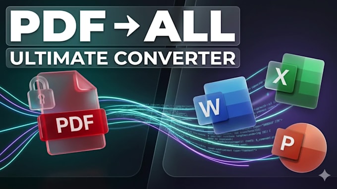 convert any PDF to word, excel, or PPT professionally
