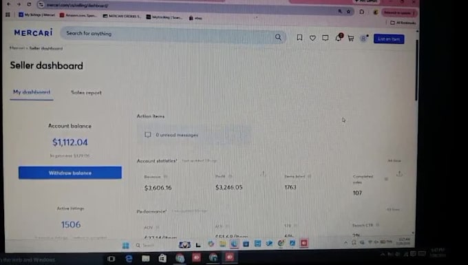 manage ebay, amazon and mercari account on percentage base