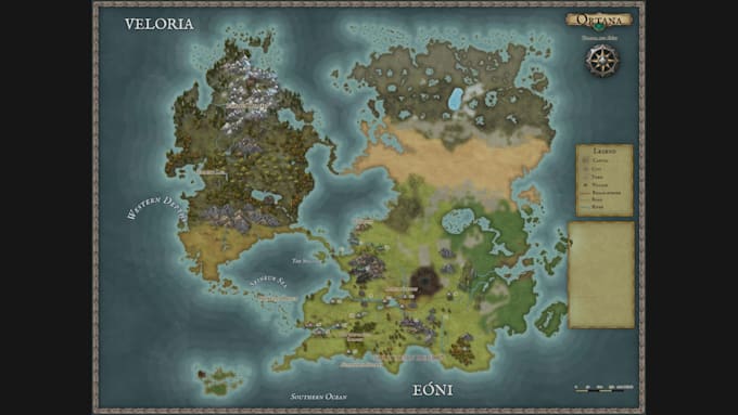 create a custom fantasy world map or regional map in inkarnate