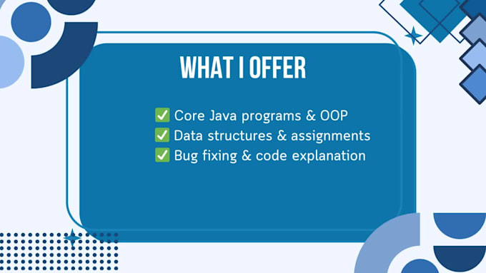 write java programs, fix bugs and solve java assignments