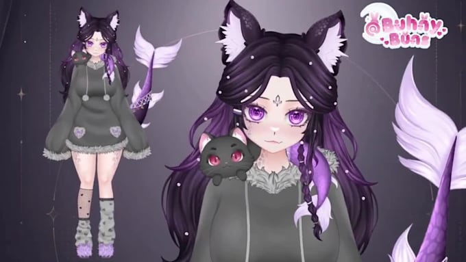 live2d vtuber model live2d rigging character design 2d vtuber  avatar rigging