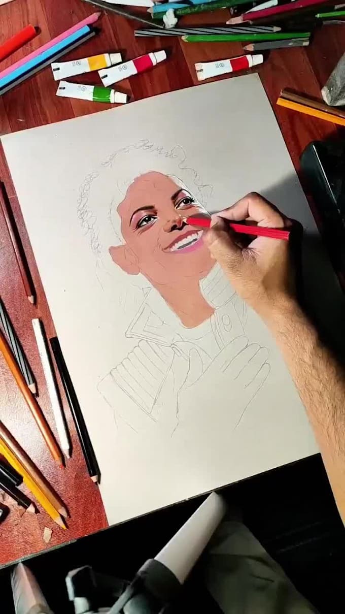 draw a hyper realistic 3d drawing and coustom portrait art