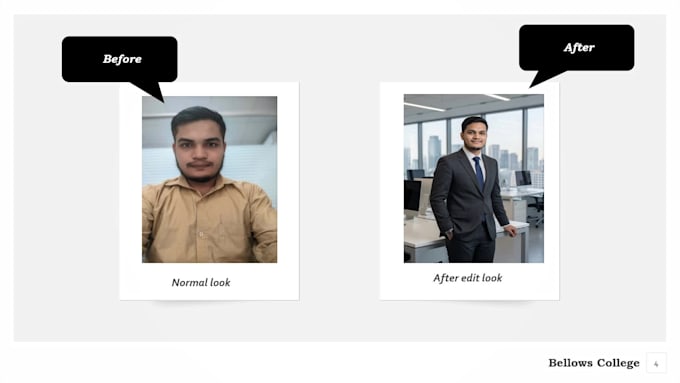 transform normal photo into professional corporate headshot