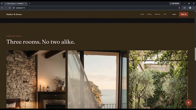 build 3d website hotel website