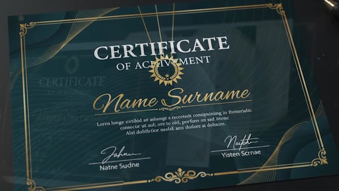 create professional certificate design
