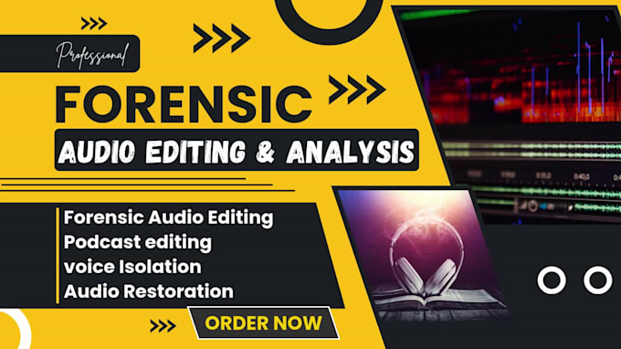 do forensic audio enhancement, noise reduction, voice isolation, audio analysis