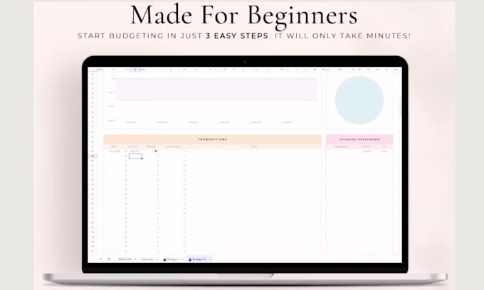 design custom full automation excel csv google etsy budget spreadsheet planner