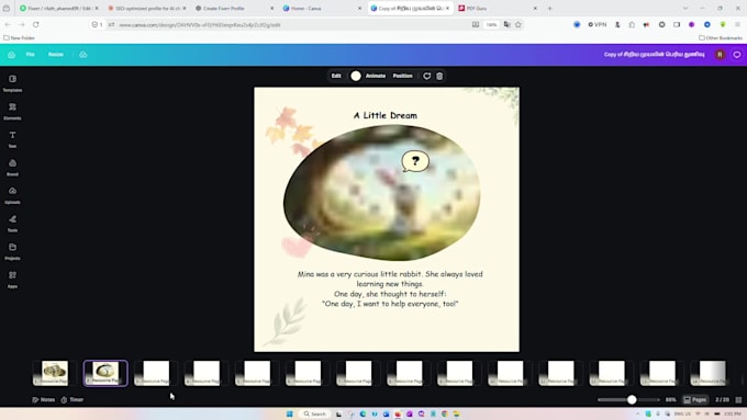 illustrate and write a beautiful childrens storybook