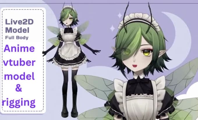 draw and rig live2d vtuber model, vtuber design, live2d rigging, vtube studio