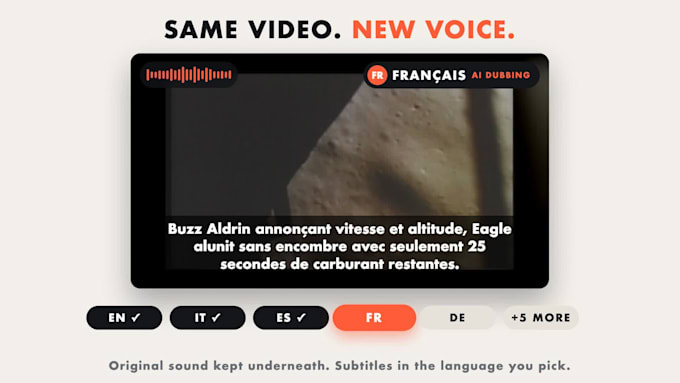 translate and dub your video with a natural ai voice