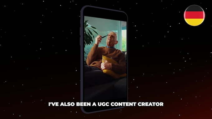 create a pro ugc and spokesperson video in german