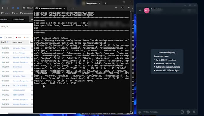 build a python telegram bot to automate alerts from any web dashboard