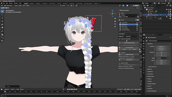 create, fix and setup vrm avatar for warudo and vseeface with visemes