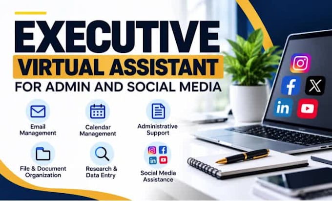 provide executive virtual assistant support for admin and social media manager