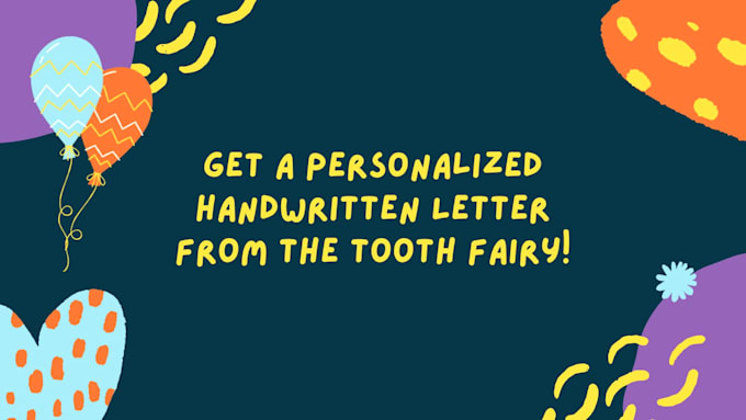 handwrite a cute tooth fairy letter for your child