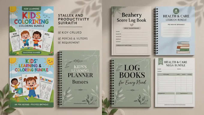 design professional KDP interiors, journals, and planners