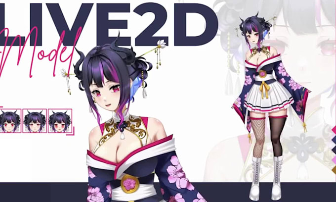 draw and rig a live2d anime vtuber 3d nsfw vtuber model vtuber model commission