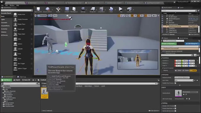 create an unreal engine gameplay prototype with blueprints