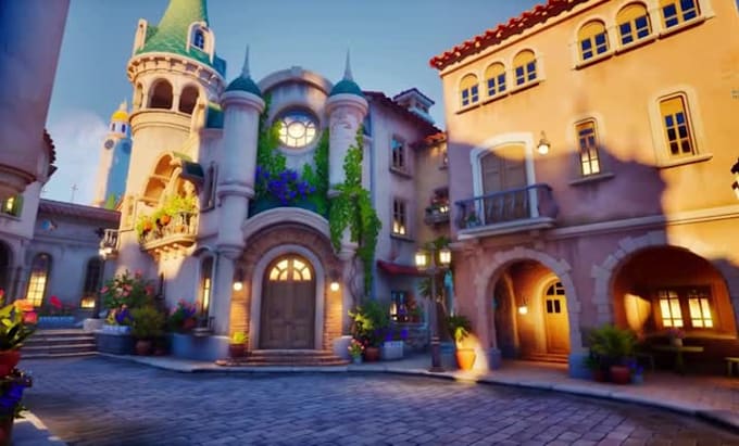 stylized 3d game environment low poly open world game art level design unity ue5