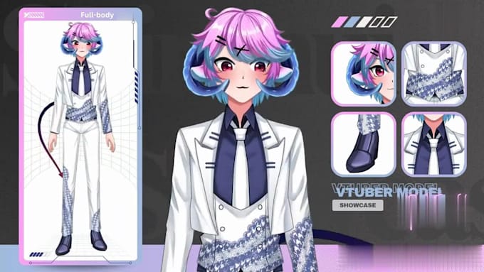 create custom live2d vtuber model, vrc avatar, vrchat avatar, live2d rigging