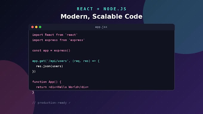 build a full stack web application using react and node