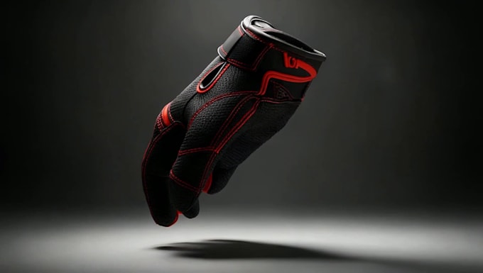 design realistic 3d apparel, glove animation, and product cgi render
