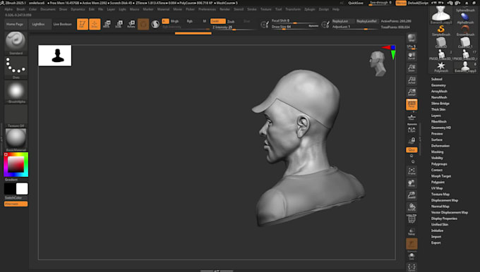 sculpt a realistic 3d face likeness from photos