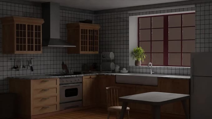 create 3d models and renders in blender