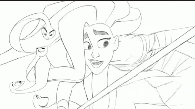 create 2d hand drawn frame by frame pencil sketch animation