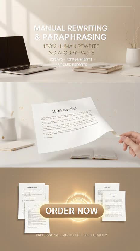 manually rewrite and paraphrase your content professionally