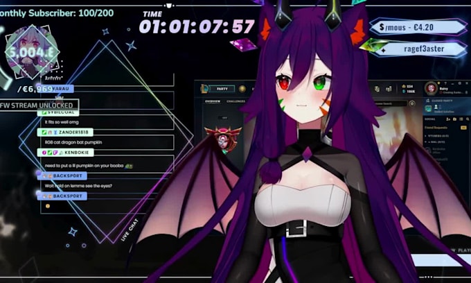 create live2d 3d vtuber character model vrchat, vriod vrm avatar with face rig
