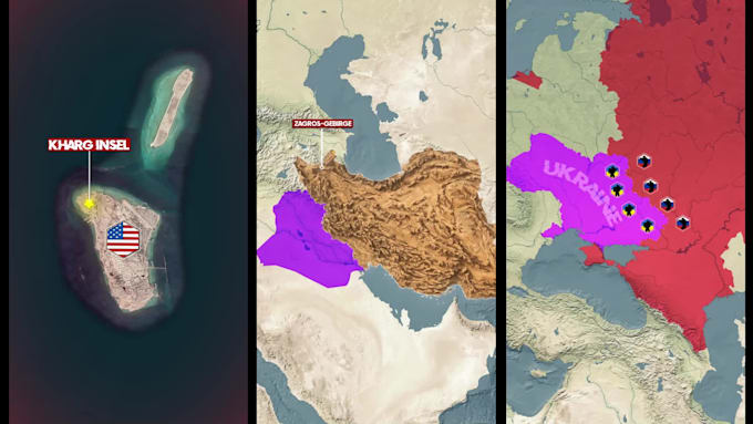 create geolayers map animation for geopolitics and documentary videos