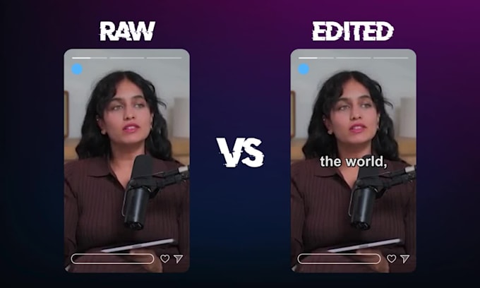 adding captions and cuts for podcast clips