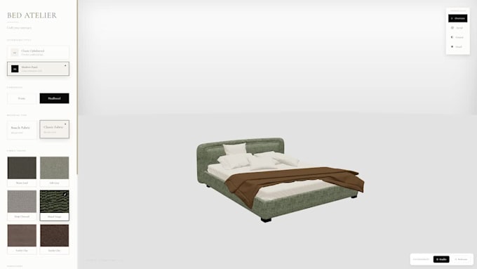 develop 3d product configurator with three js and webgl