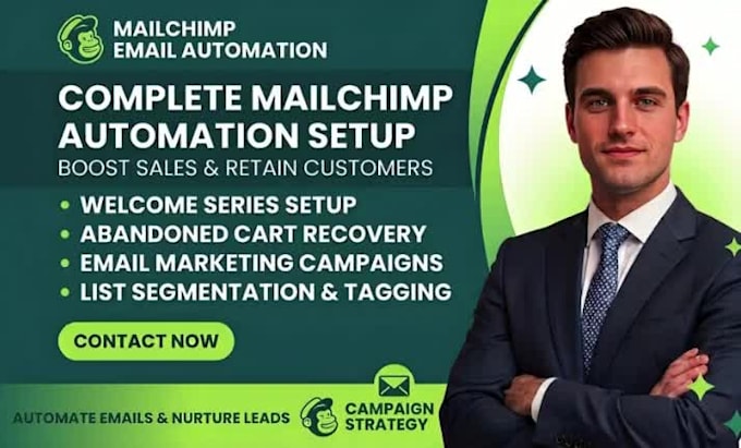 setup mailchimp welcome series abandoned cart email automation email marketing