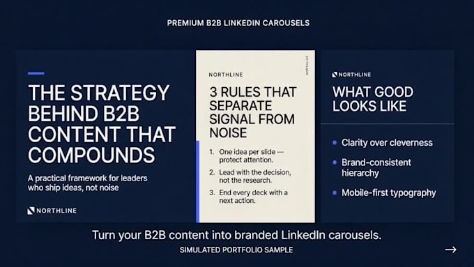 design premium linkedin carousels from your b2b content