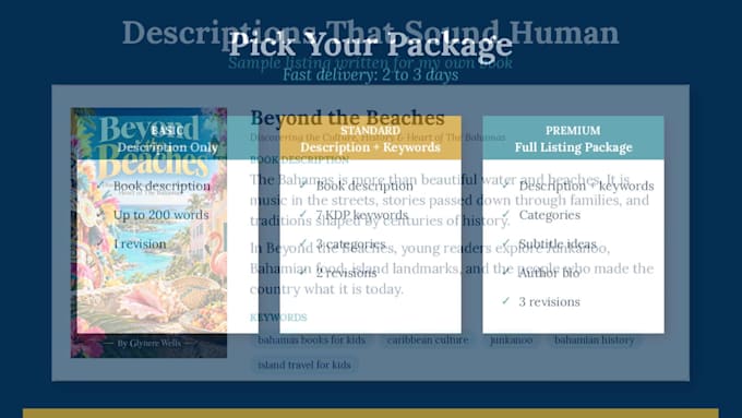 write your amazon KDP book description, keywords, and categories