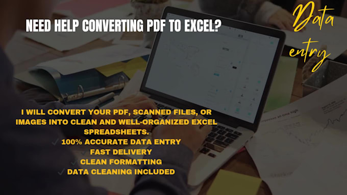 convert PDF to excel or spreadsheet data entry