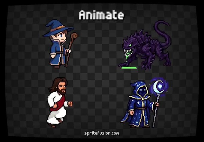 8bit pixel illustration pixel character pixel animation sprite sheet rpg sprite