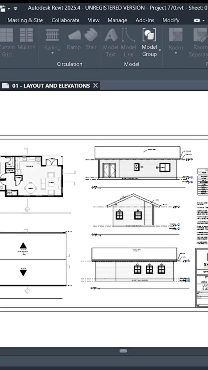 design a custom adu, guest house or garage conversion in revit