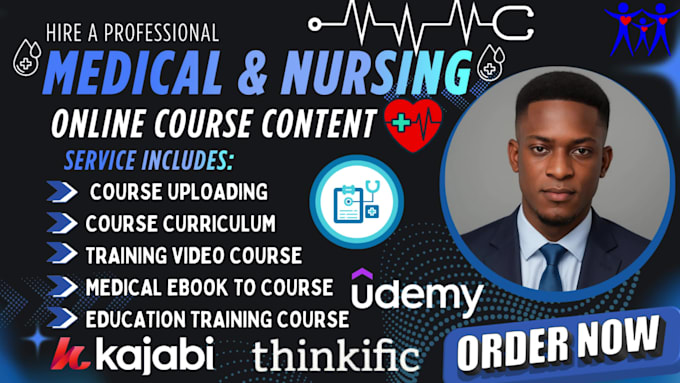 do medical online course content, course curriculum course creation ebook writer