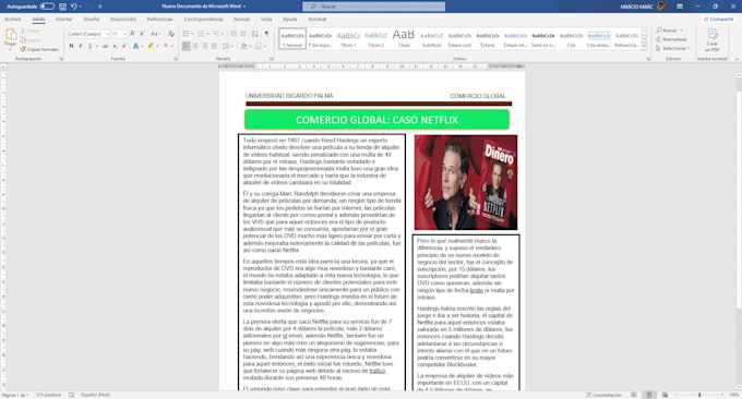 formatear y editar documentos profesionales de word