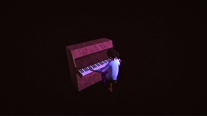 create psx low poly style 3d character model