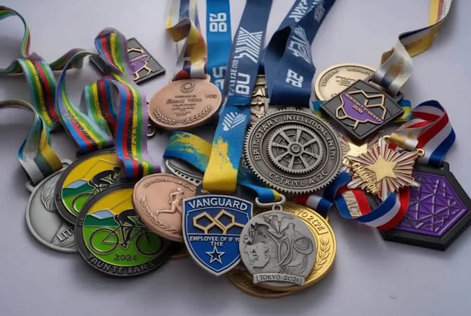customize medals design and 3d modeling, realistic view